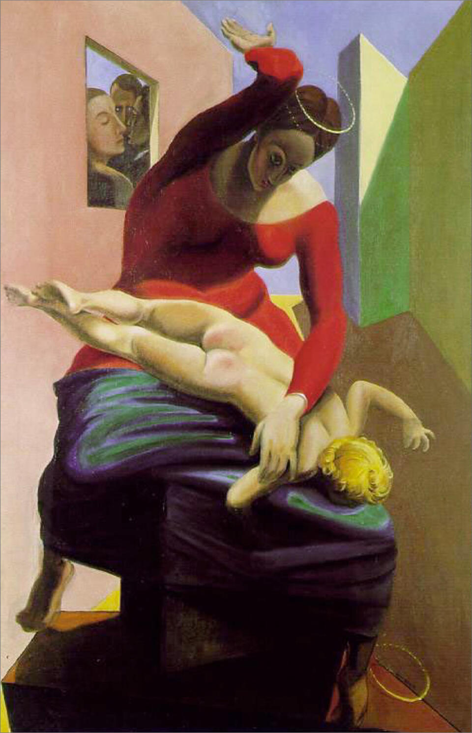 Max Ernst: La vierge corrigeant l’enfant Jésus devant trois témoins